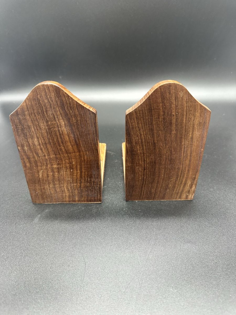 Altro in Decorazioni & Accessori: Vintage Solid Wood & Brass Bookends – Usato da Villmergen venduto da JacRon 1