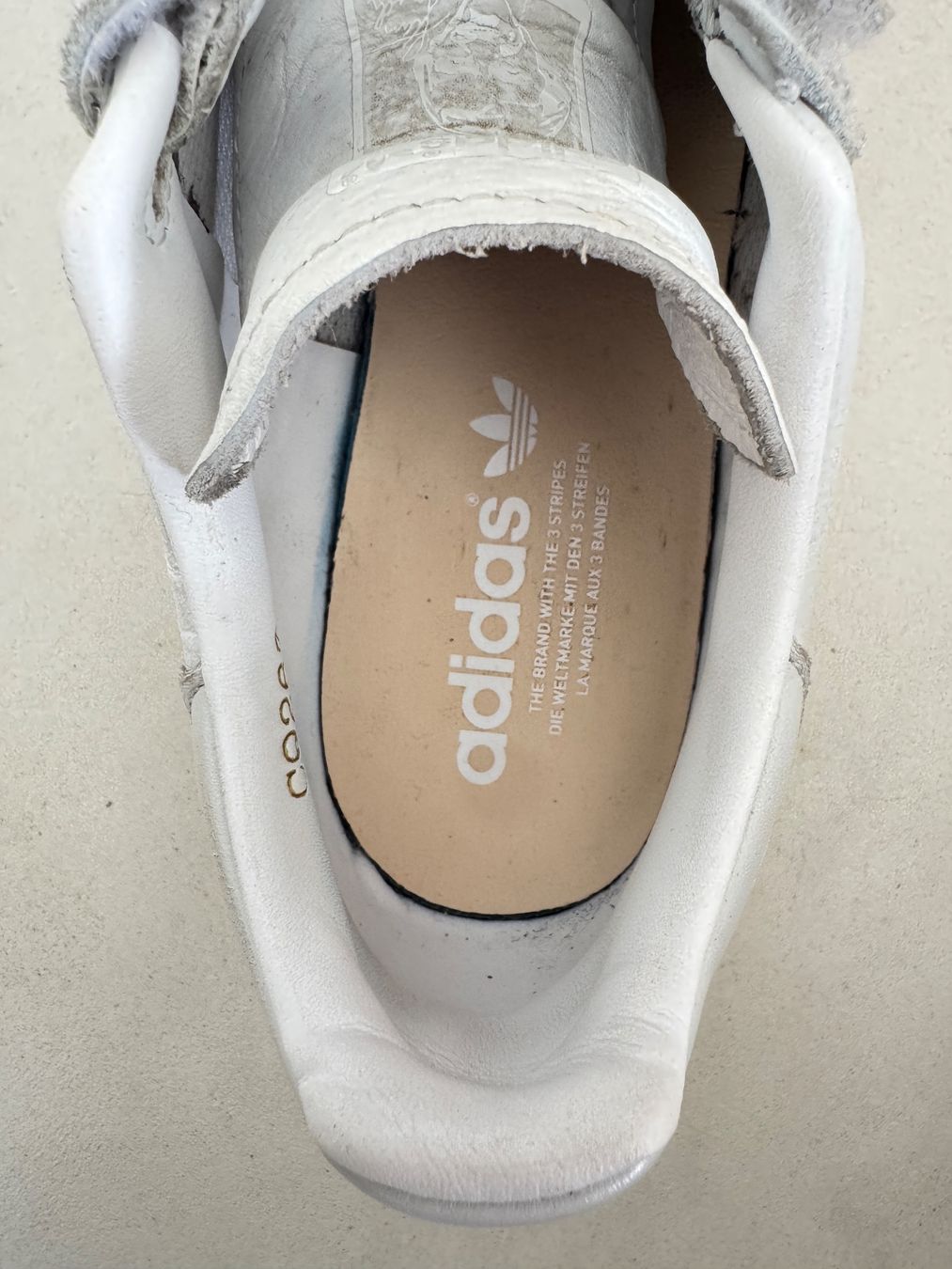 Adidas Damenschuhe: Adidas Stan Smith blanches cuir vintage – Gebraucht aus giffers von sev_c9x9 3