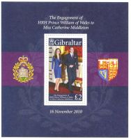 Block "Prinz William & Kate Middleton". Gibraltar.