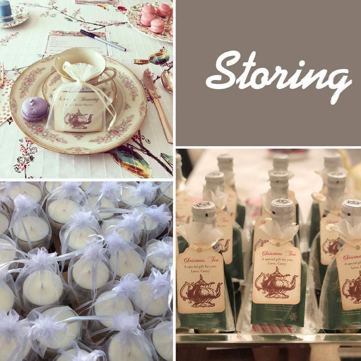 Tutte le decorazioni: 100pcs Organza Säckchen Partei Schmuck – Nuovo (secondo la descrizione) da Thun venduto da Laoye 2