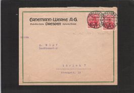 Mi. - Nr. 145 Typ l -Perfin,Ernemann Eisenwerke Dresden,1920