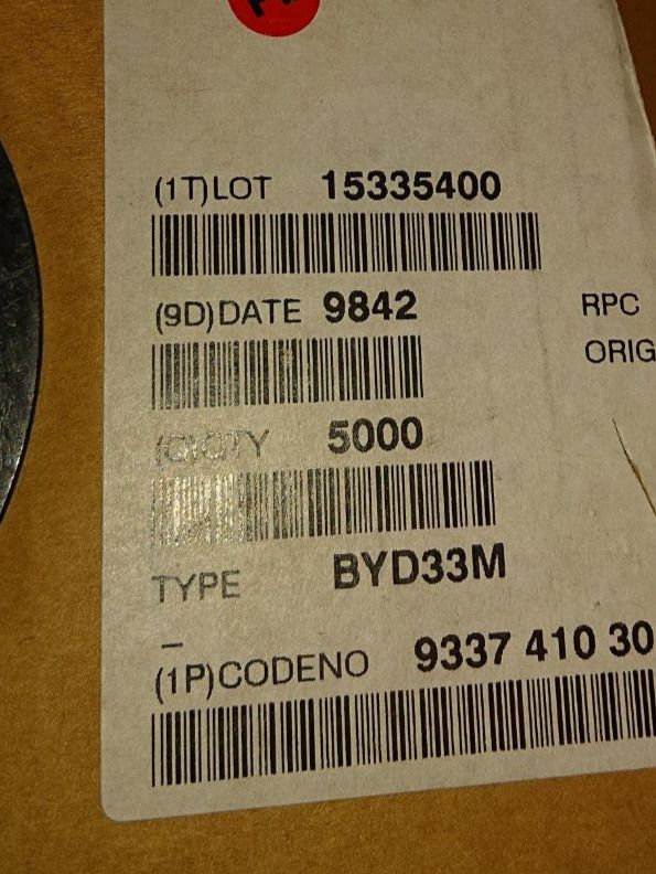 Philips Componenti elettronici: 10x Diode 1000V 1.3A SOD-81 - BYD33M – Nuovo (secondo la descrizione) da Grenchen venduto da Zombiepolizist 1