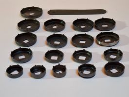 Lot de 18 clés Omega à 6 crabots pour fonds de montres
