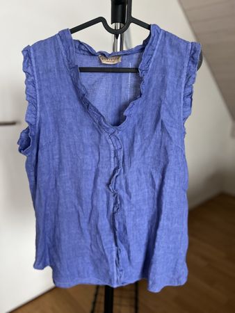 Sommerliches Leinen Top / Shirt, Gr. S, Made Italy