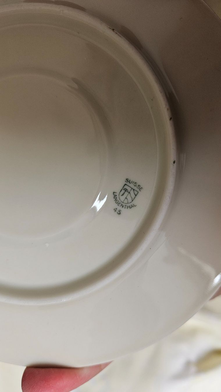 Set di piatti: Teiera + 5 piatti fiorati Langenthal – Usato da Melano venduto da H-Sara 2
