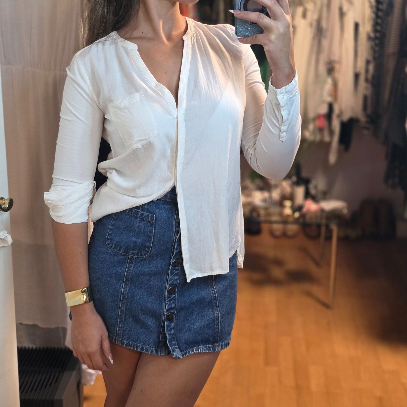 Opus Camicette: OPUS Bluse 38 Weiß Hemdbluse Stretch Business Elegant – Usato da Wald ZH venduto da CapLux