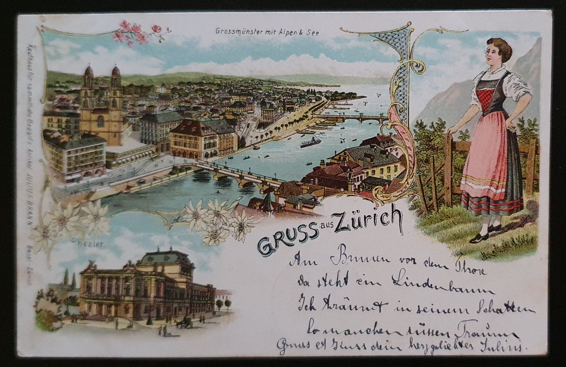 Ansichtskarten: Gruss aus Zürich 1909 – Gebraucht aus Kreuzlingen von Rschweiz1