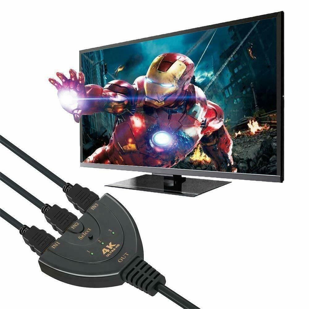 Cavi: 1M kabel + HDMI 3in1 Splitter Verteiler – Nuovo (secondo la descrizione) da Kirchdorf AG venduto da Apost008 8