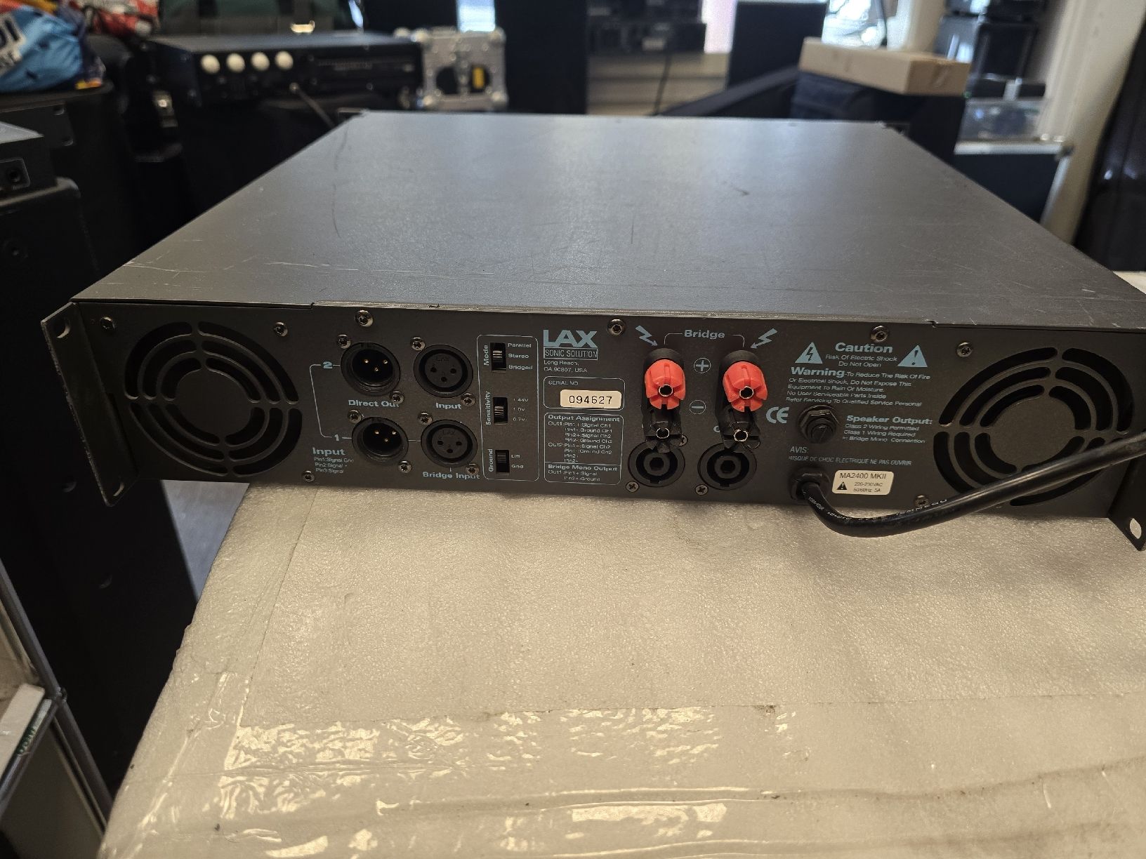 Amplificatori: LAX Sonic Solution MA-2400 power amplifier – Usato da Zürich venduto da Roy-Events-Zurich 1