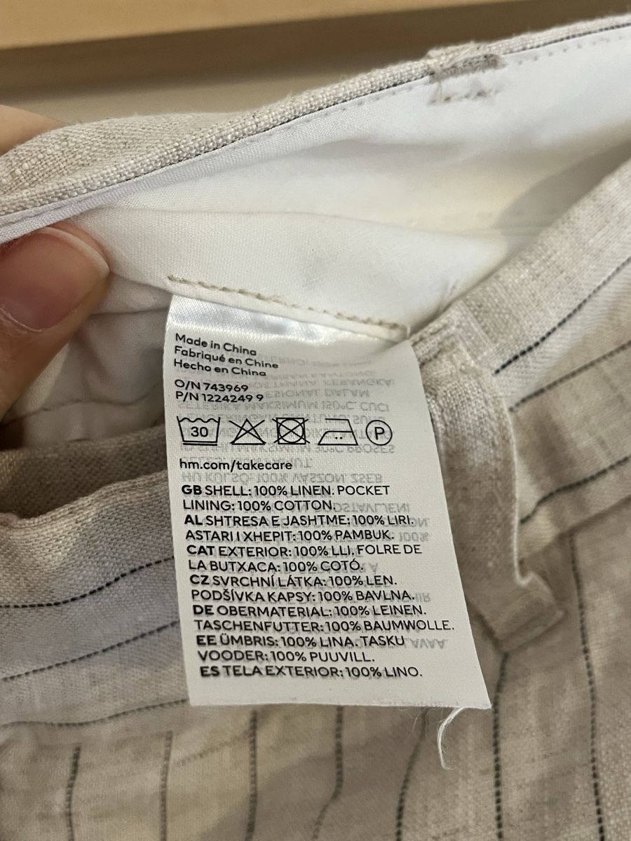 H&M Pantaloni: H&M 100% Leinenhose, Gr. 38 – Usato da Zürich venduto da vintage_for_you 5