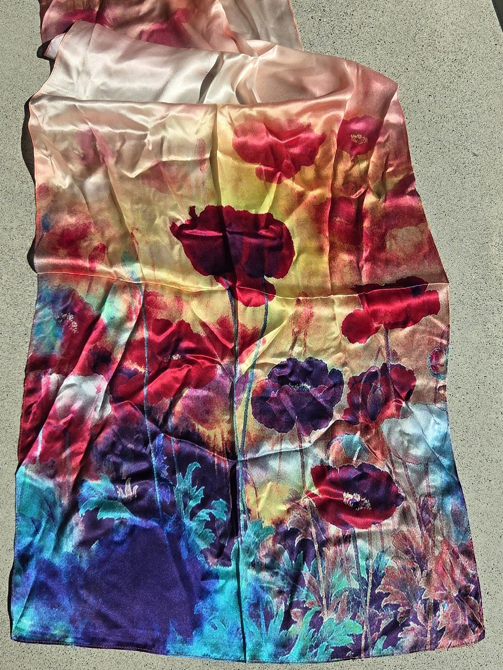 Foulards, Tücher & Schals: Seidenschal 53 x 170 cm – Neu und originalverpackt aus Frauenfeld von Schenken-mit-Herz 1