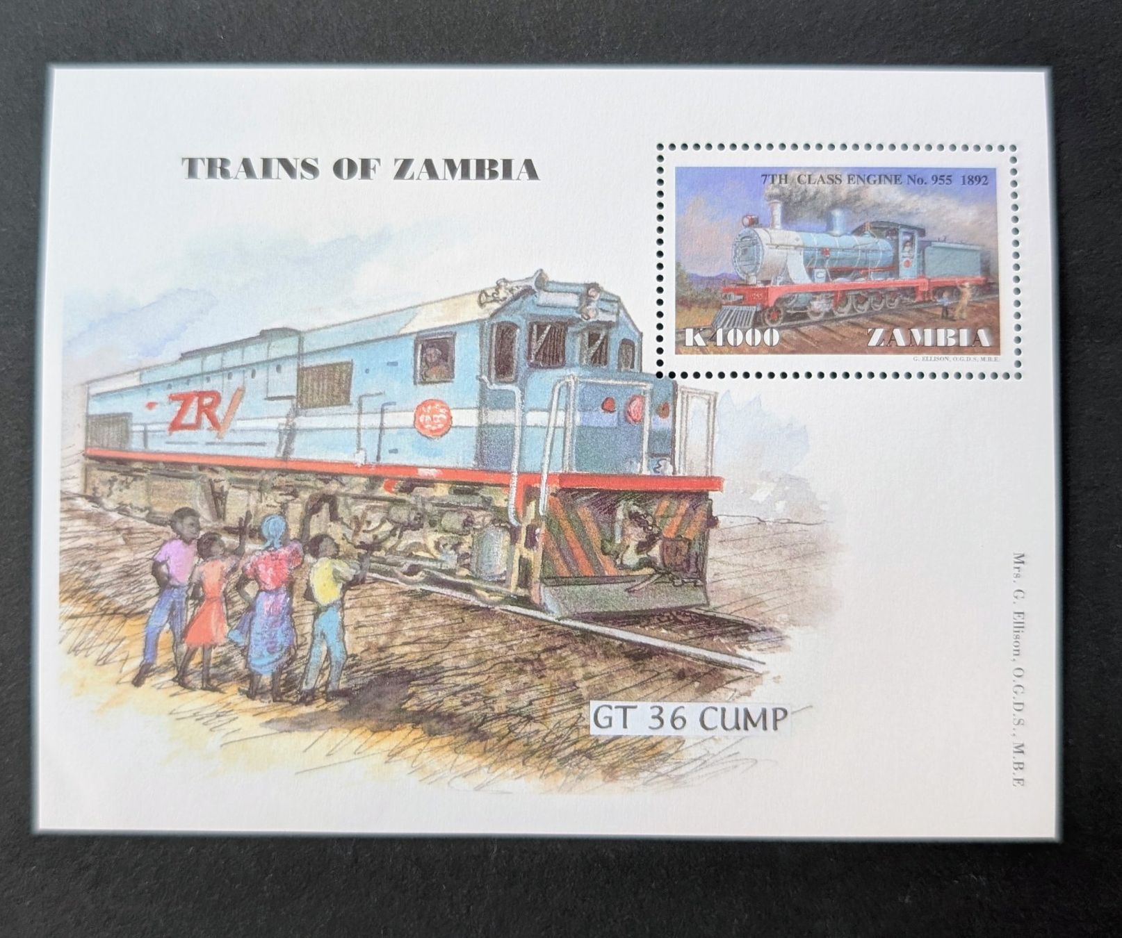 Tutti i francobolli: Sambia-Block Eisenbahnmotive ** – Nuovo e nell'imballaggio originale da Hittnau venduto da stamps_and_coins