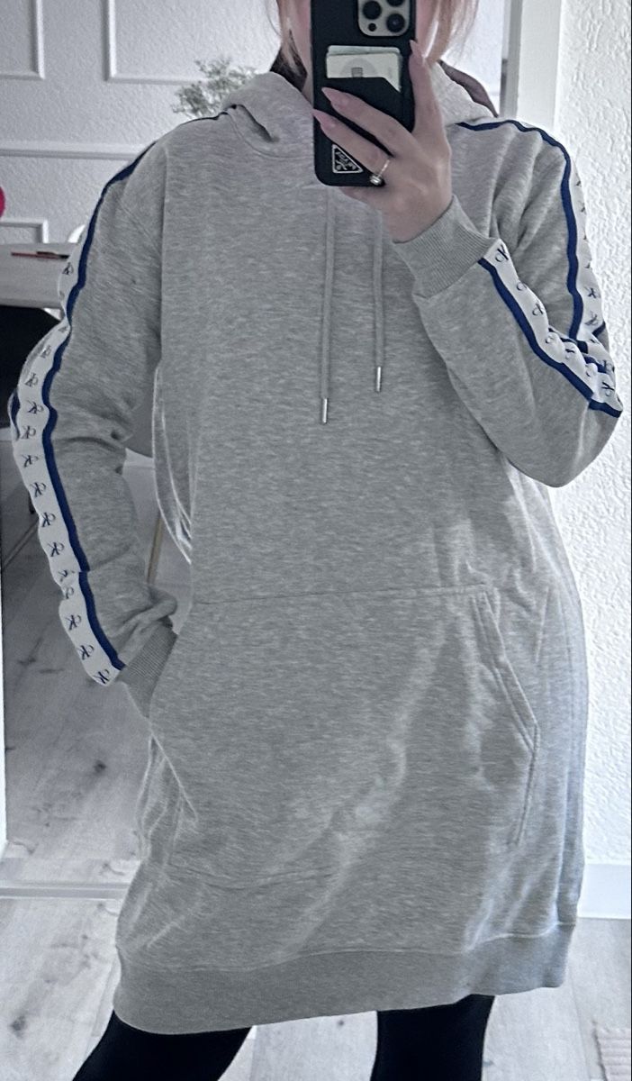 Calvin Klein Maglioni & Felpe: Calvin Klein Kapuzenpullover Kleid Grau Damen Gr. L – Nuovo (secondo la descrizione) da Frick venduto da Soleil4658 7