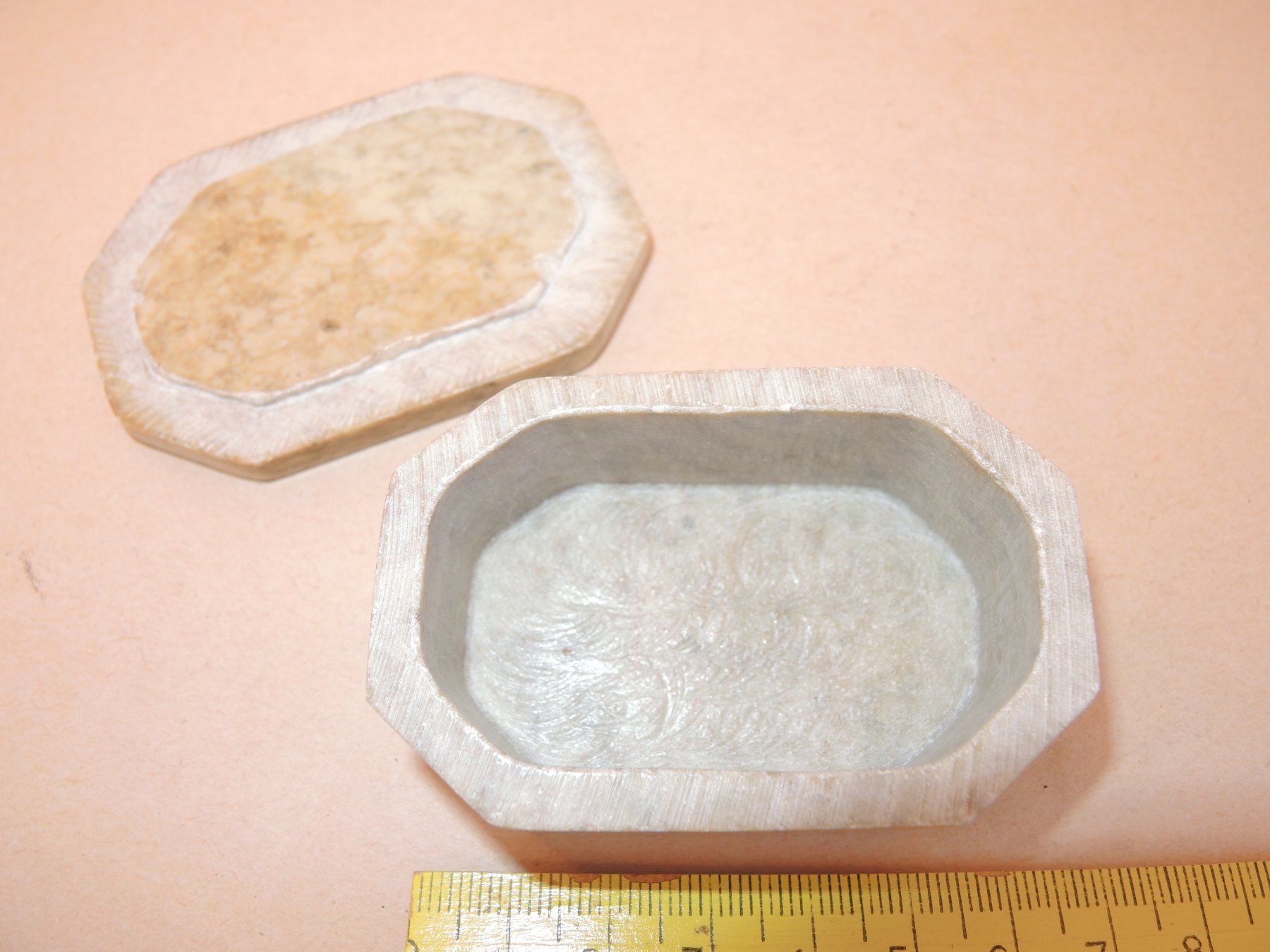 Cassapanche: Kleine Stein Schatulle Truhe Dose mit Einlegearbeit – Usato da Rorschach venduto da maeck8 3
