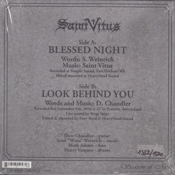 Dischi in vinile: Saint Vitus - Blessed Night (7 " Vinyl) – Nuovo e nell'imballaggio originale da Zofingen venduto da noise123 1