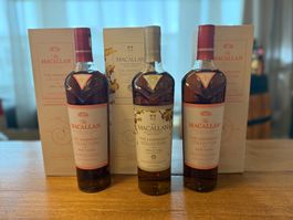 3x Macallan Harmony Collection Whisky,Vibrant Oak/Rich Cacao