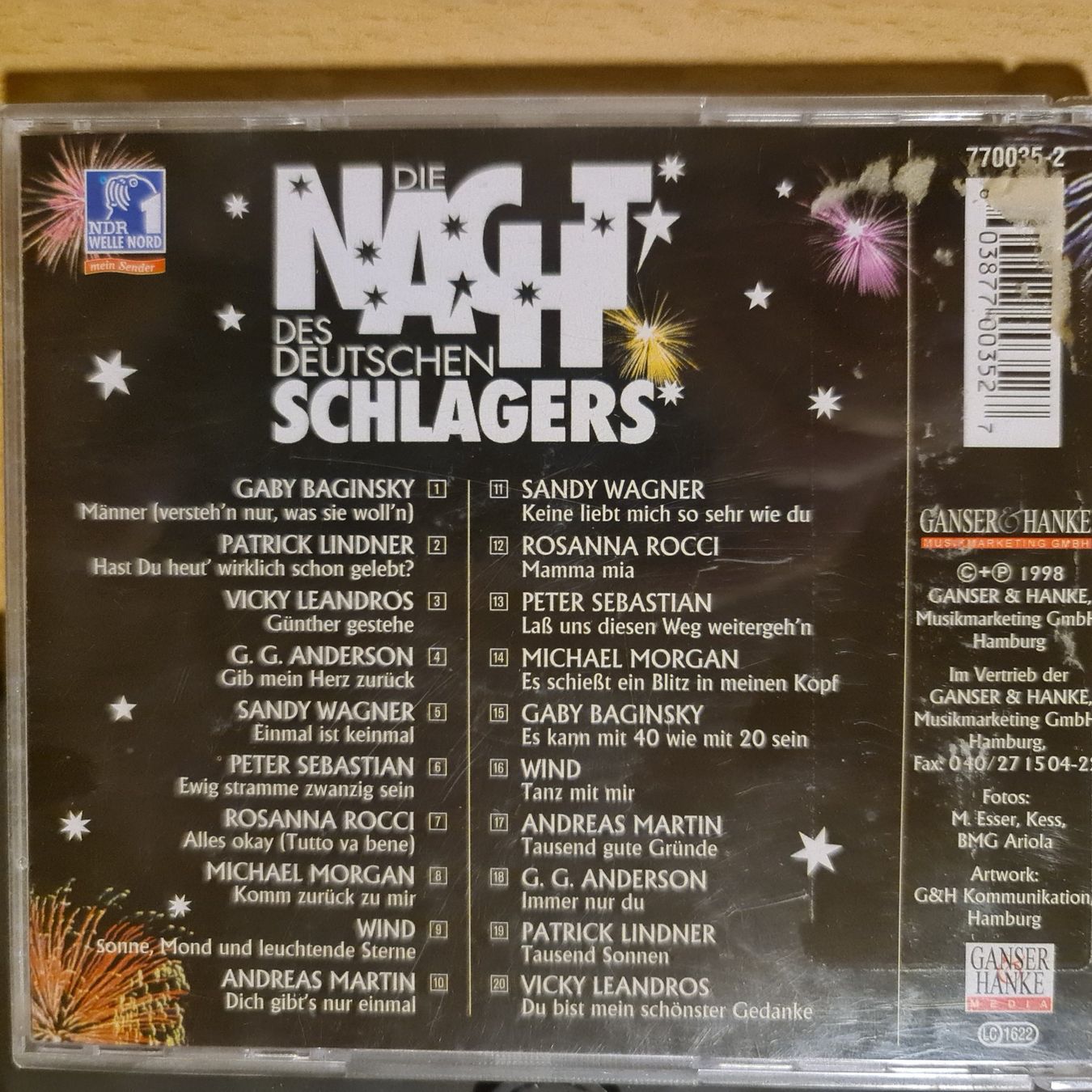 CD: CD Die Nacht des deutschen Schlagers – Usato da Dintikon venduto da Vexi 1