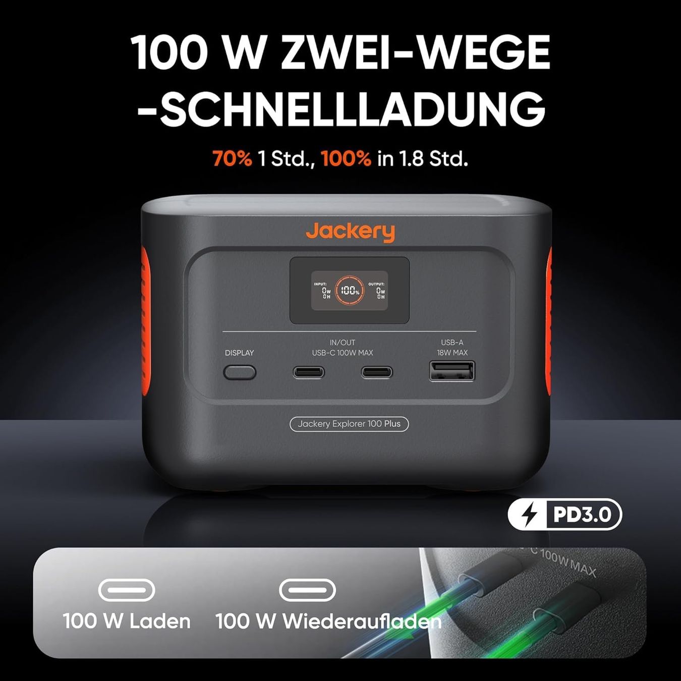 Dispositivi a energia solare: Jackery Explorer 100 Plus Tragbare Powerstation 99Wh LiFePO4 – Nuovo e nell'imballaggio originale da Hundwil venduto da pak_7zvn 2