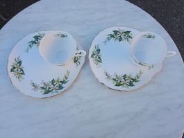 Tasse und Dessertteller, TUSCAN fine english bone china