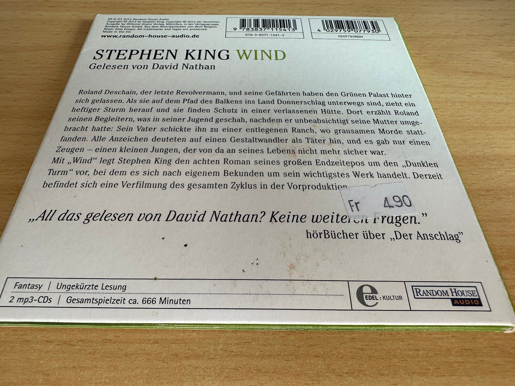 Hörbücher: Stephen King - Gelesen Von David Nathan – Wind - MP3 - 2 CD – Gebraucht aus Rikon im Tösstal von  1