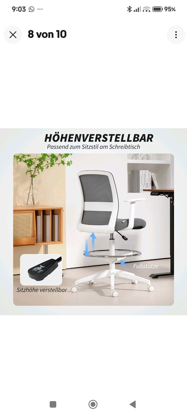 Sedie a rotelle: Bürostuhl NEU  – Nuovo (secondo la descrizione) da Dussnang venduto da Rosenfee50 6