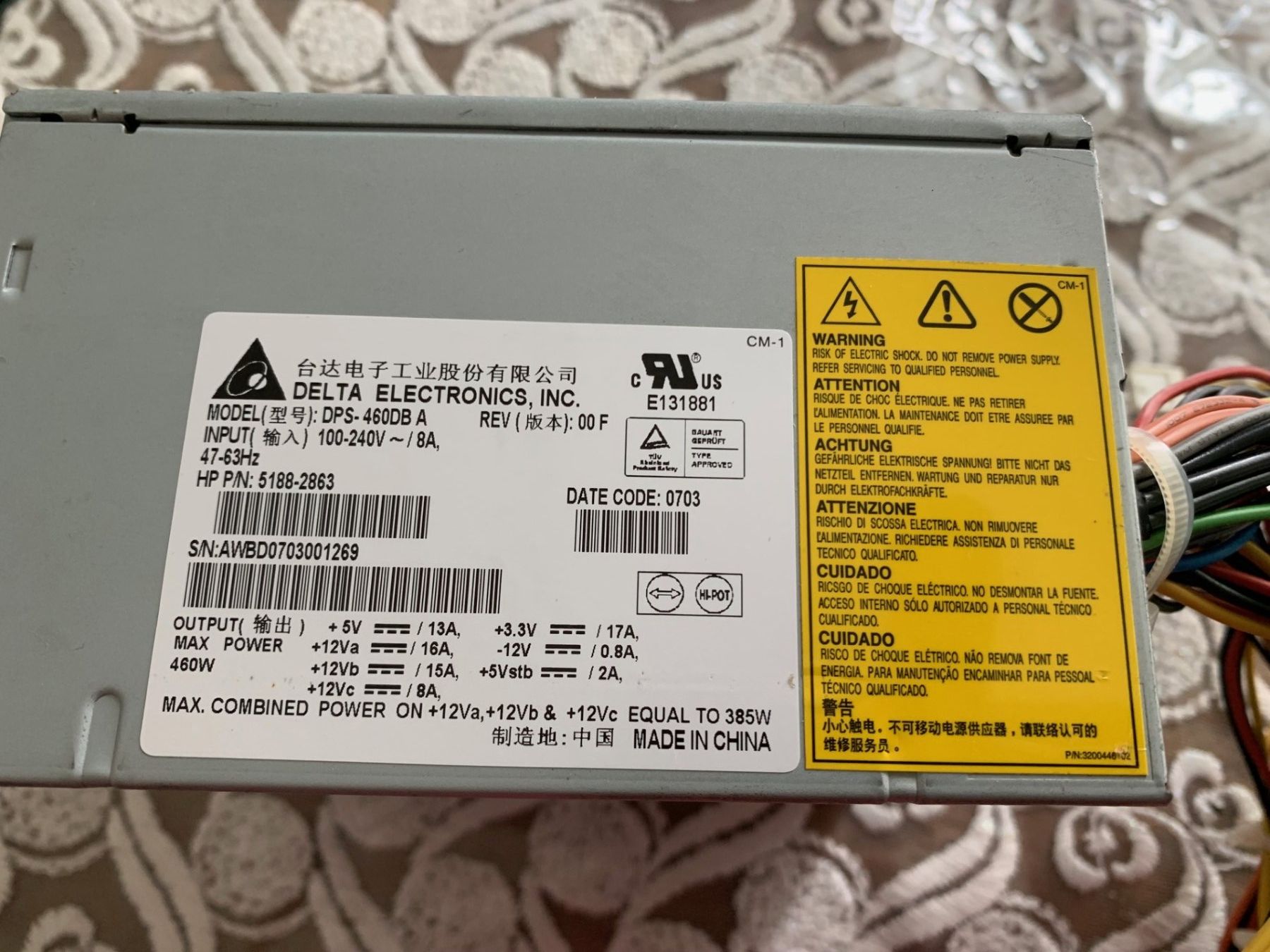Elektronikbauteil: Delta Electronics DPS-460DB-A Server - Netzteil 385W, DPS-46 – Defekt aus Emmen von newdeal1970 5