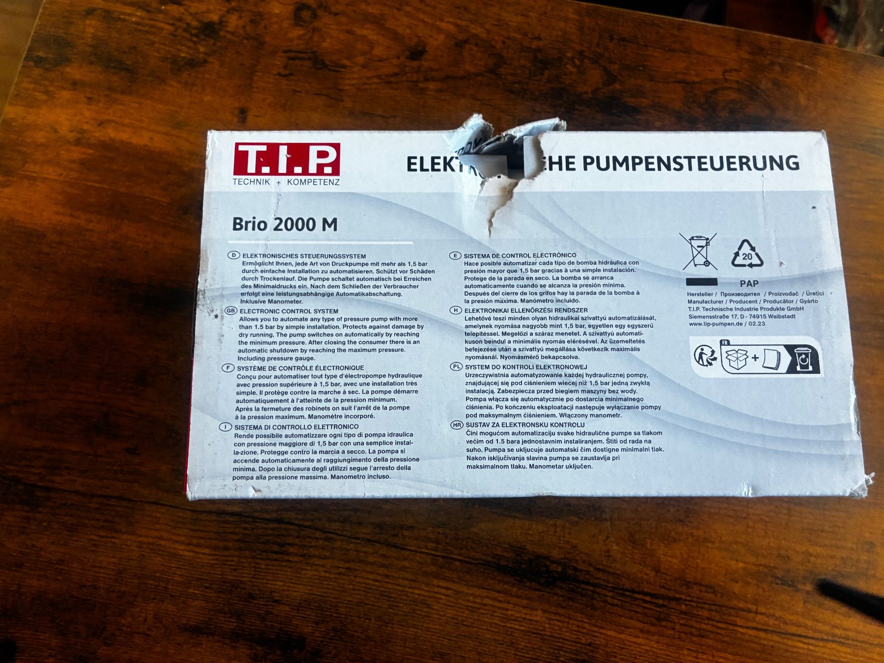 Sistema di controllo: Elektronische Pumpensteuerung Brio 2000M – Nuovo e nell'imballaggio originale da Zollbrück venduto da outlet16 1
