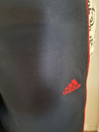 Adidas Trainingsanzug Jacke & Hose, Gr. S, rot/dunkelblau