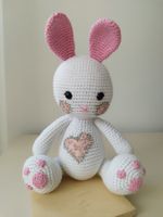 Lapin Crochet Fait Main - Idéal pour Pâques! 25cm.