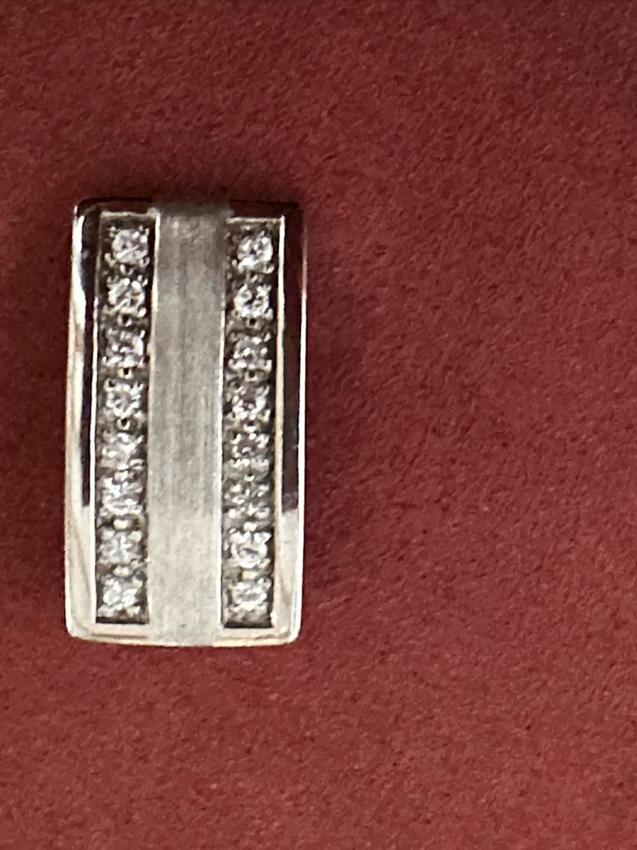 Ciondoli: 925 Silberanhänger 2 cm mit Strass – Usato da Herbriggen venduto da Sehrazade