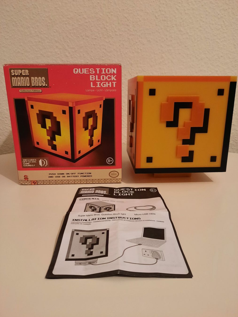 Lampen: Super Mario Bros Question Block Light – Gebraucht aus Münchenstein von 2DGames