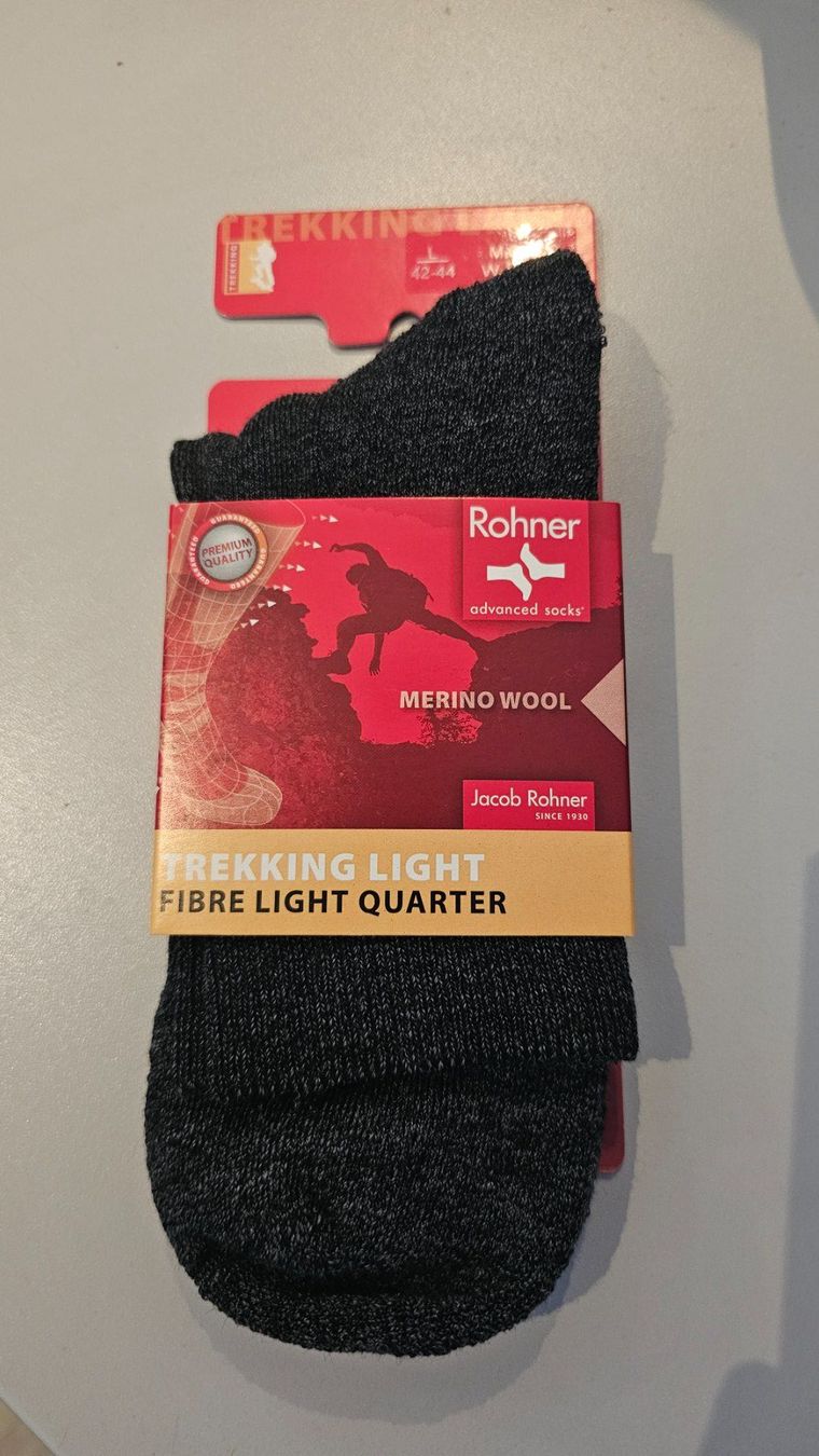 Calze: Rohner Wandersocken Fibre Light Grösse 42-44 – Nuovo e nell'imballaggio originale da Jegenstorf venduto da Bracher_Store