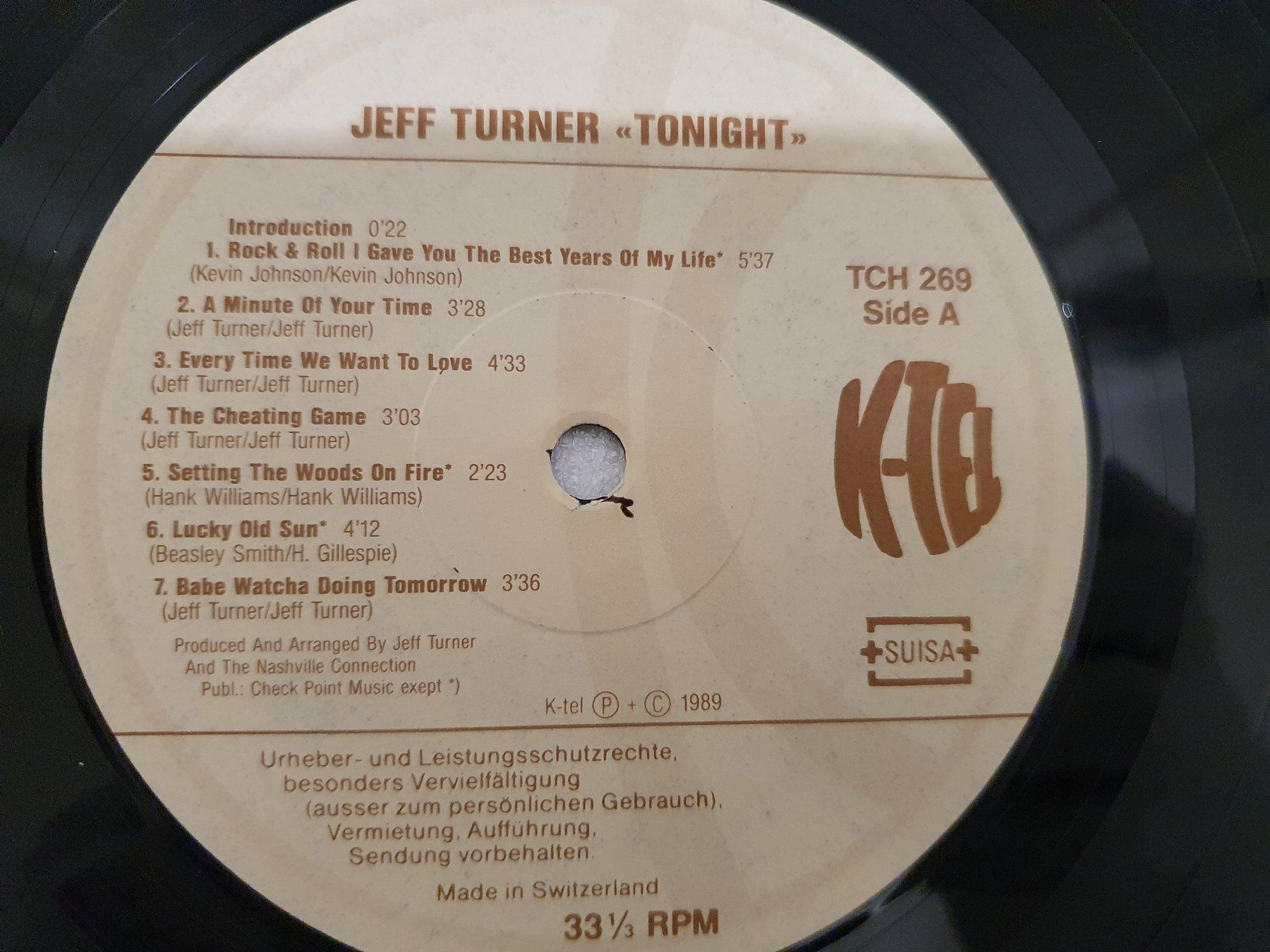 Dischi in vinile: Jeff Turner – Tonight... – Usato da Uster venduto da Vinyl-Leidenschaft 3