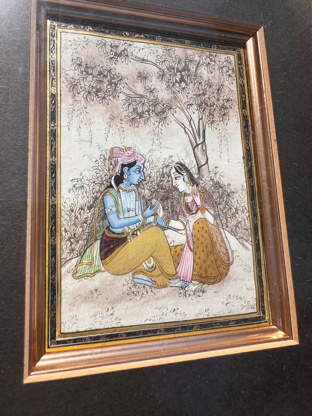 Gemälde: Krishna & Radha miniature art – Gebraucht aus Lausanne von NYC67 5