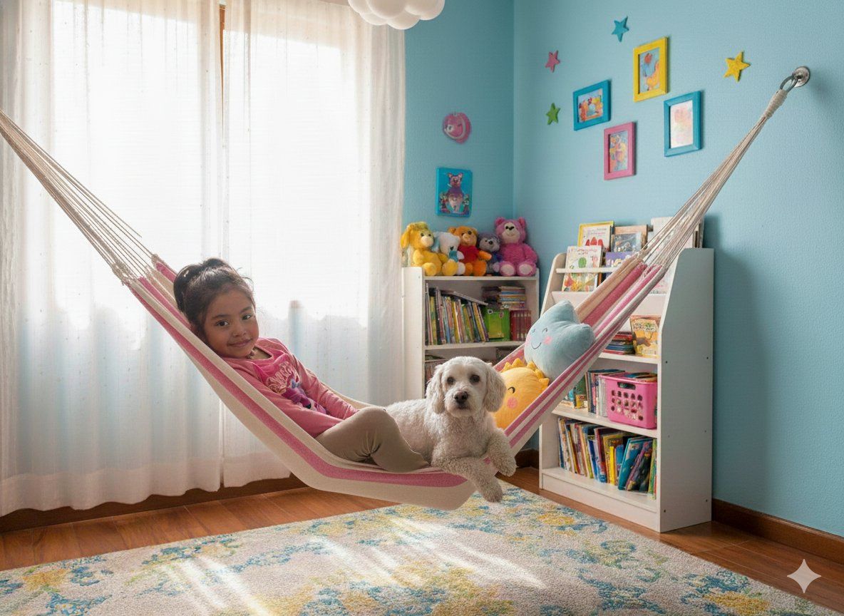 Amache: Perfect Coton Hammock for Kids - Soft & Resistant - 50% – Usato da Dübendorf venduto da Mayan-Dreams 2