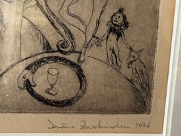 Irène Zurkinden Zirkus Radierung signiert