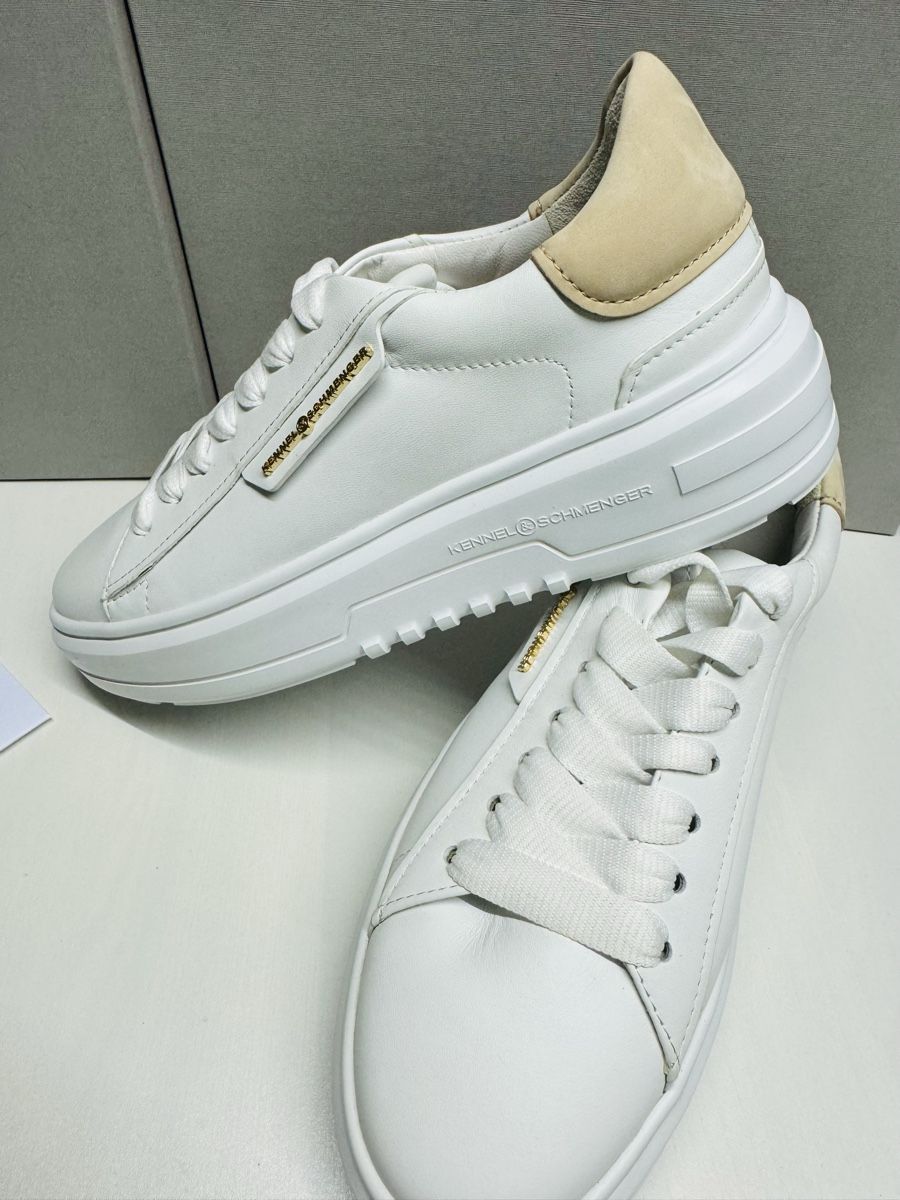 Kennel + Schmenger Damenschuhe: Kennel&Schmenger baskets blanches, cuir, Taille 40.5 – Neu und originalverpackt aus Brügg BE von Goob 1