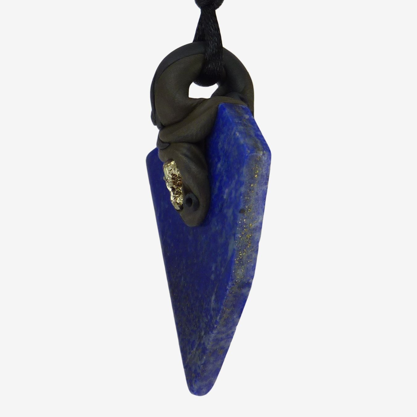 Pietre preziose: Lapislazuli Steinanhänger mit Pyrit – Nuovo e nell'imballaggio originale da Meilen venduto da BYRD-Design 1