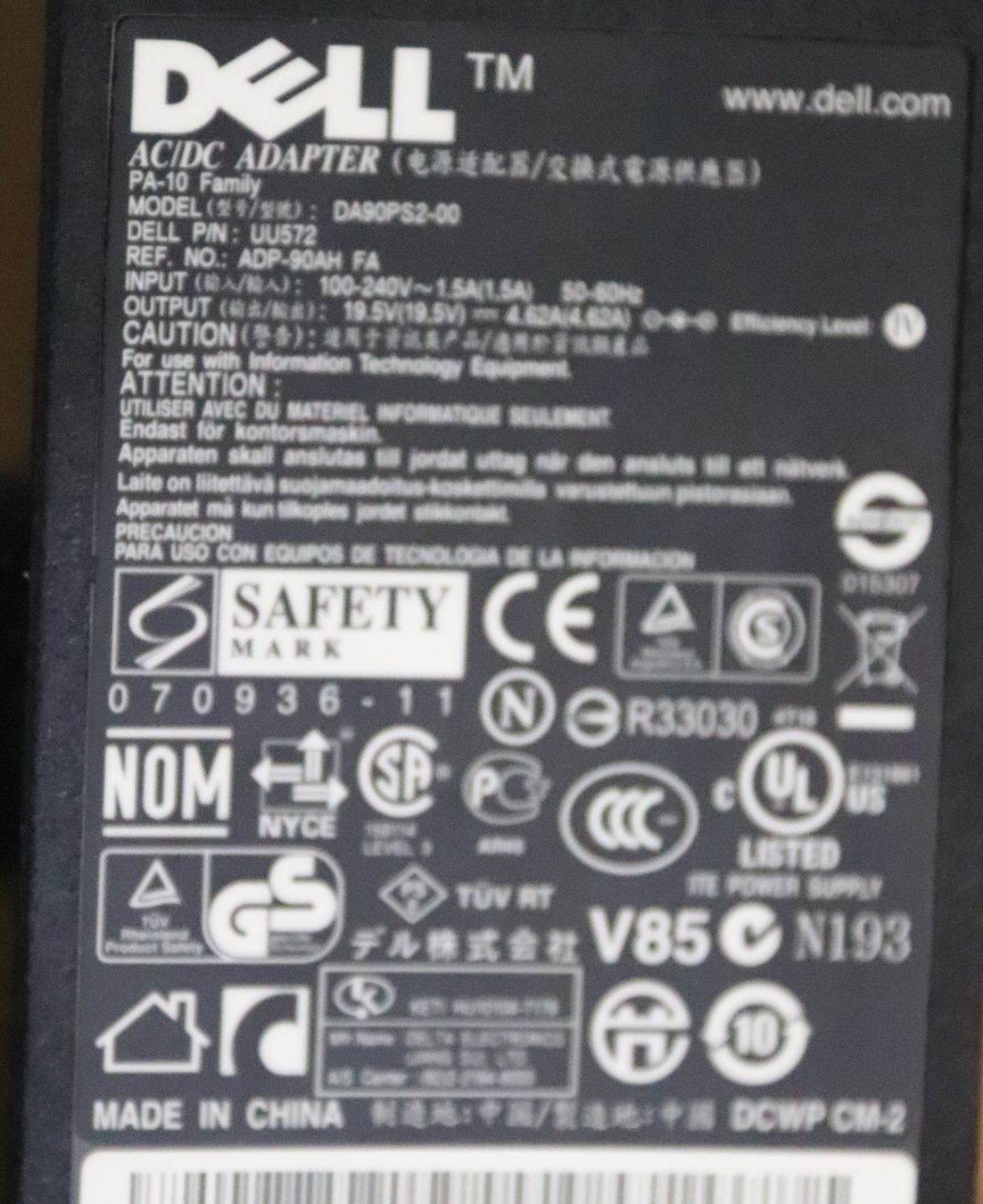 Dell Unità & Adattatore: Dell Netzgerät Netzteil 19.5V, 90W AC Adapter – Usato da Bern venduto da Thaisel 3