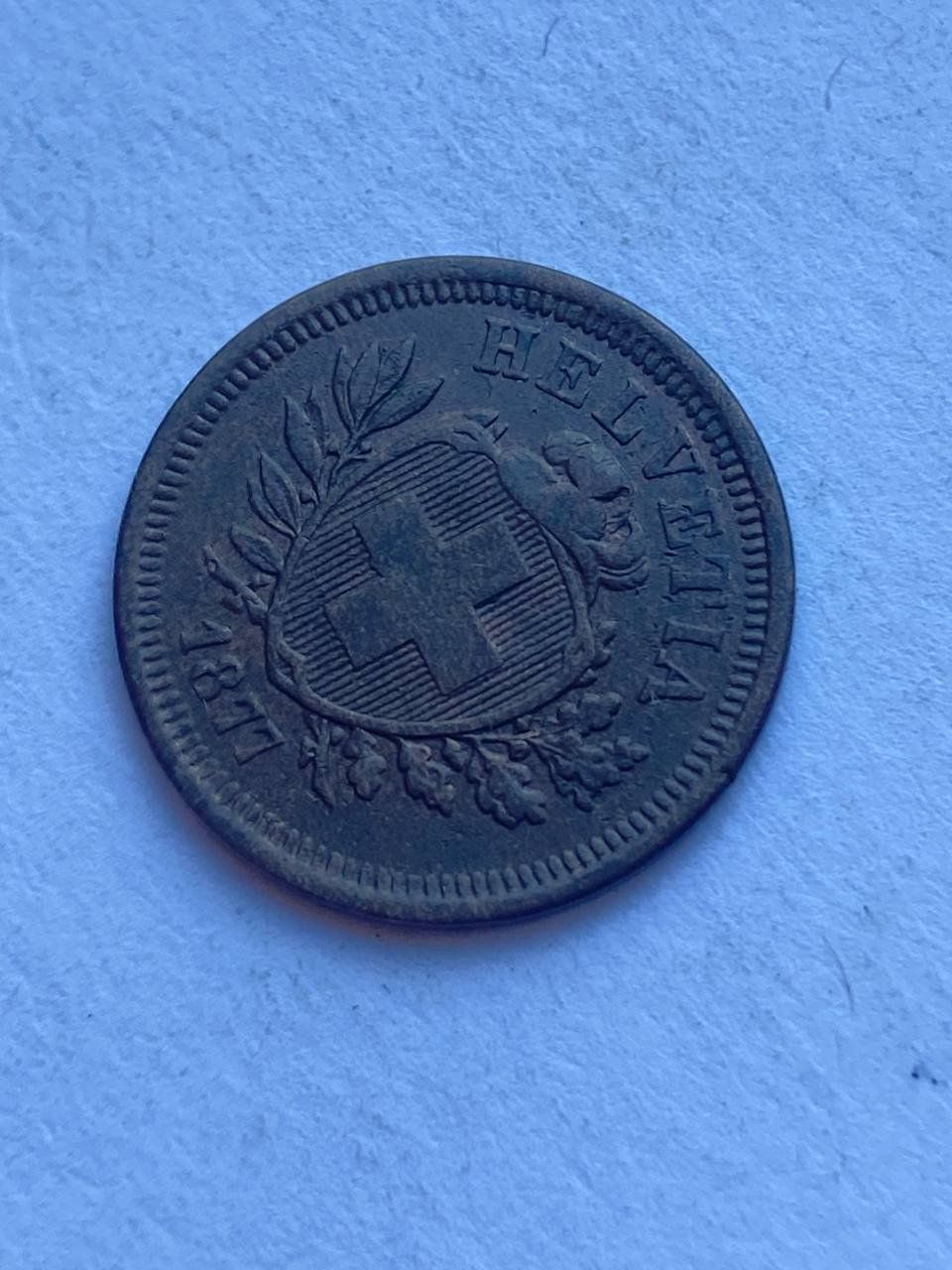 Alle Münzen: Schweiz 1 Rappen 1877 – Gebraucht aus Muralto von manueldisaba01 2