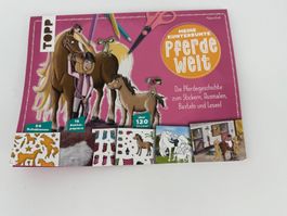 Malbuch kunterbunte Pferde Welt: Malen, Stickern, Basteln!