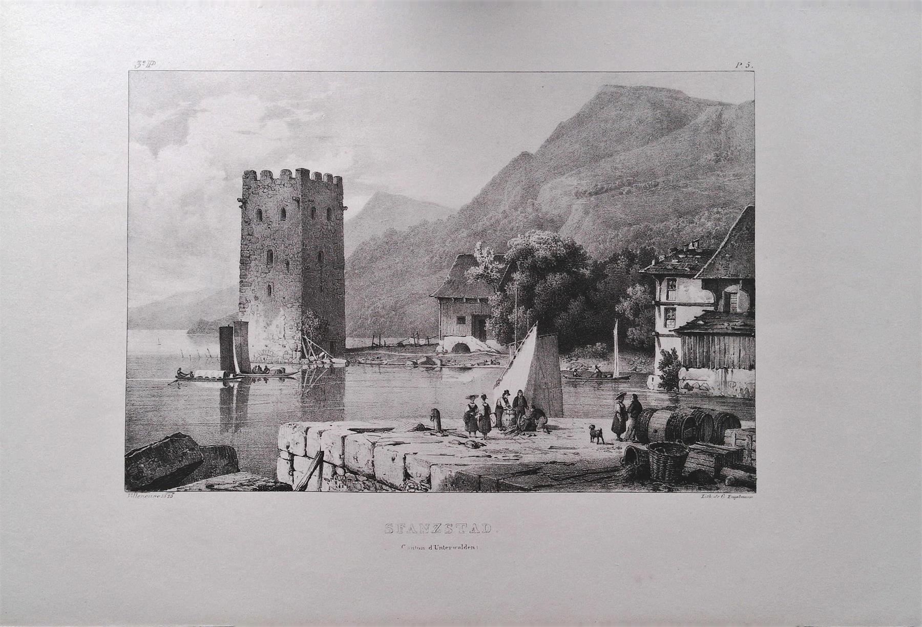 Stiche: Stansstaad  Litho von Engelmann – Gebraucht aus Rafz von Helvet32
