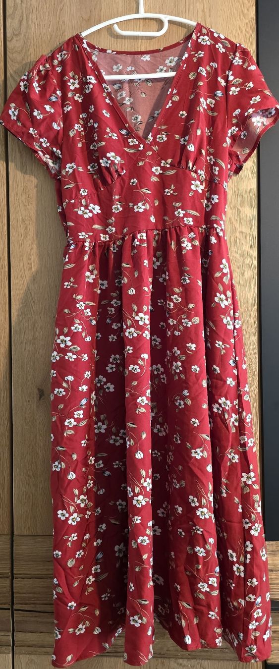 Vestiti: Sommerliches, rotes Blumenkleid, Grösse M – Nuovo (secondo la descrizione) da Dicken venduto da anita-123