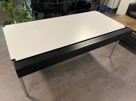 TOP! USM Haller Tisch Kabelkanal Kunstharz weiss 75 x 175 cm