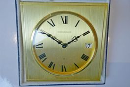 Jaeger LeCoultre Tischuhr mit Datum 11,5 x 11,5 cm
