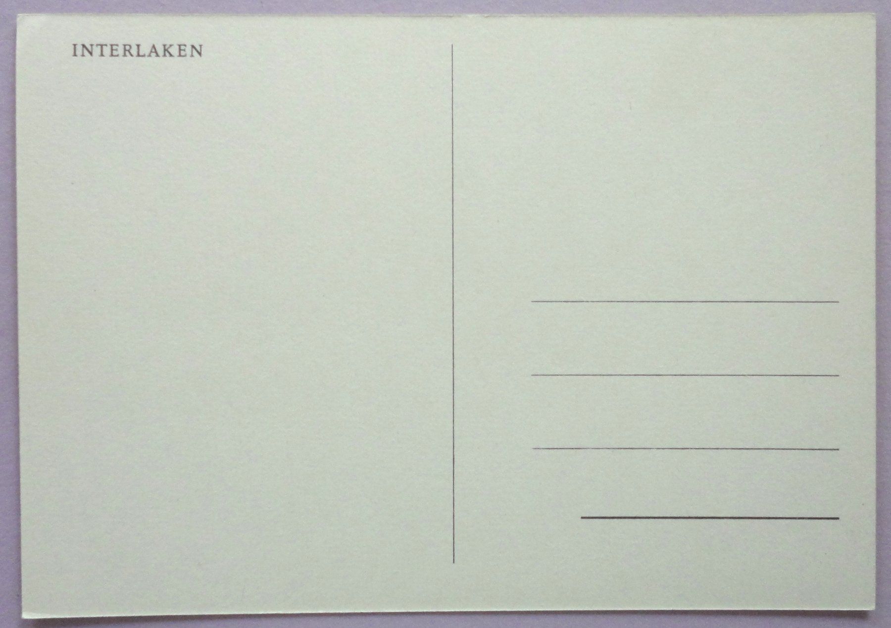 Cartes postales: Interlaken – D'occasion à Fétigny par Billy2miny 1