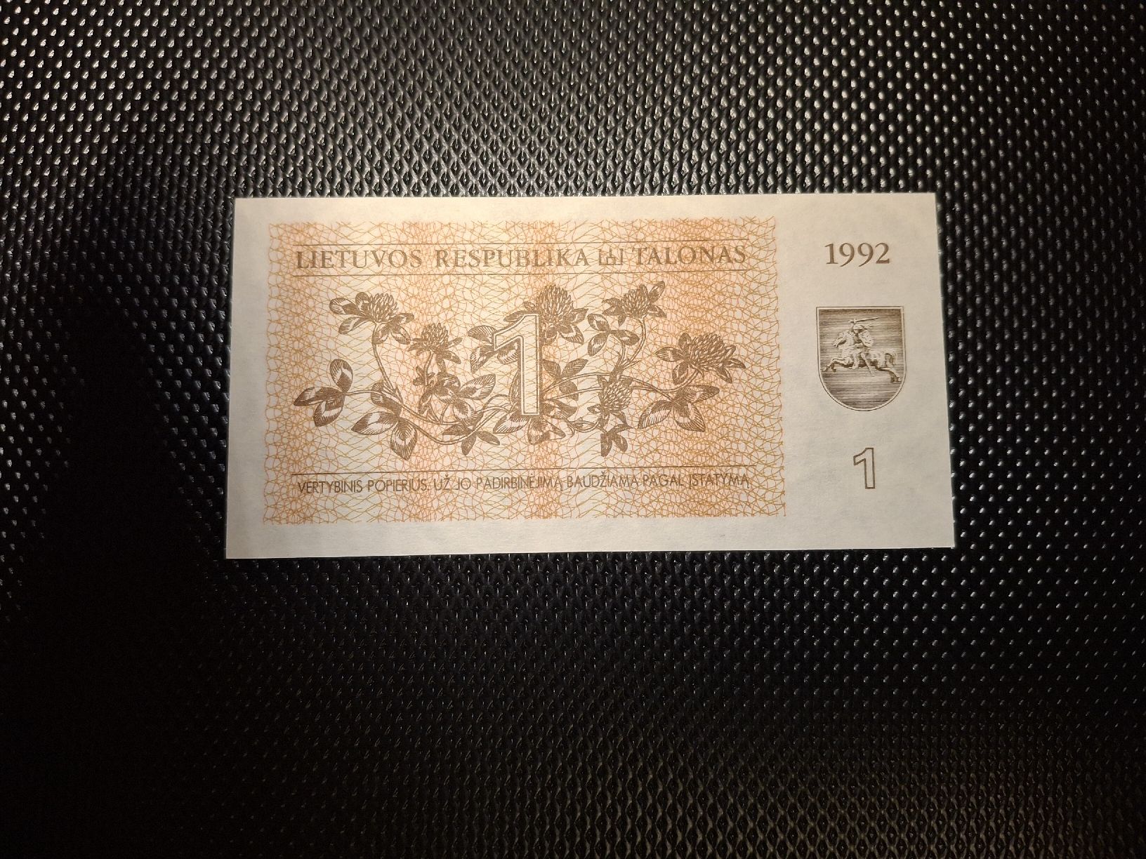 Billets de banque: 1 Litas 1992 Litauen banknote – D'occasion à Geroldswil par Antica01 1