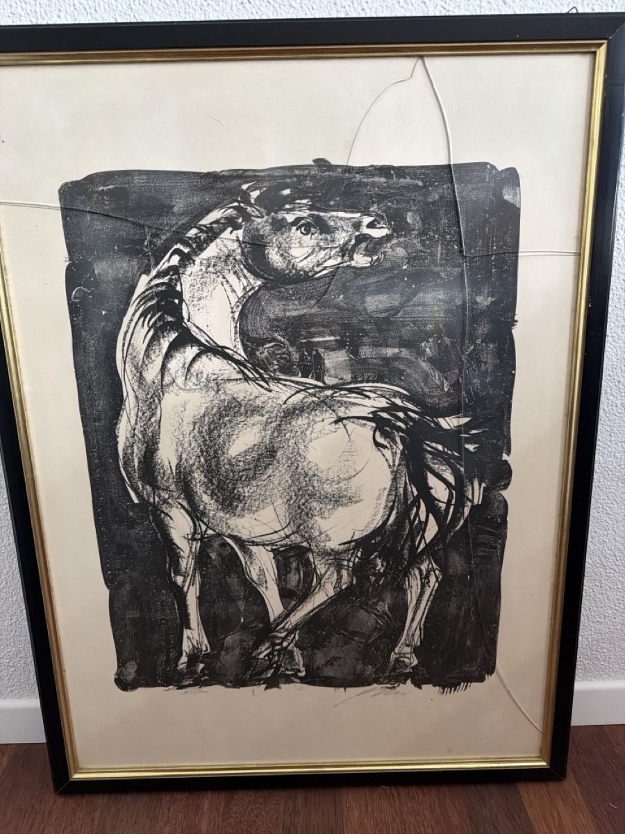 Posters & Illustrations: Hans Erni Lithographie PFERD – D'occasion à Brütten par Wally80
