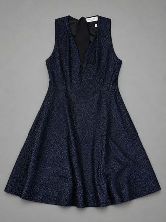 Sandro Robe brillante strasse bleu nuit taille 3 / L