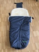 Fellhof Cortina Lammfellsack für Kinderwagen dunkelblau